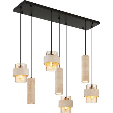 Hängeleuchte Pendelleuchte Wohnzimmer höhenverstellbar Schwarz Metall B 29,5 cm (1/5)