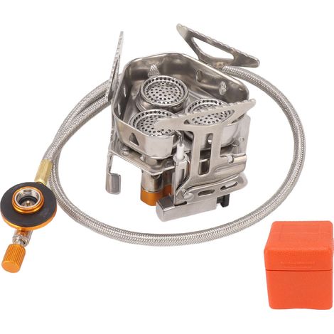 Réchaud de Camping Gaz Mini Pliable Allumeur Électronique Anti-Vent pour Extérieur (1/5)