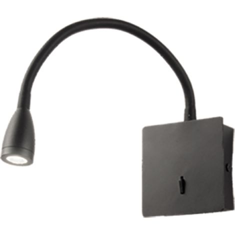 Applique FALL in metallo Nero con LED direzionale 9x36 cm (1/4)