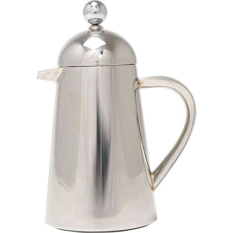 1 cafetière en acier inoxydable, double paroi, 8 tasses, 1 L, isotherme, pour amateurs de café à la maison ou au bureau