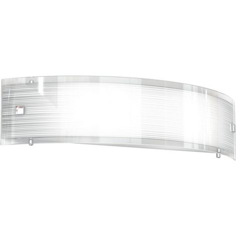 Applique Contemporanea Linear Mad Metallo E Vetro Bianco 2 Luci E27 50Cm (1/5)