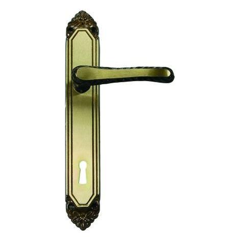 MANIGLIA LAVINIA CON PLACCA IN OTTONE - quadro maniglia mm.8 - mm.90 (1/3)