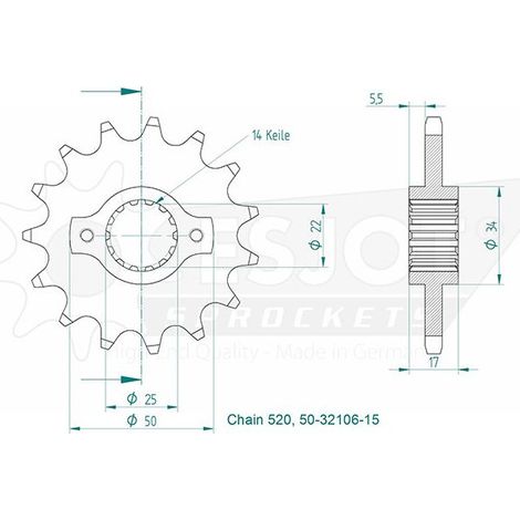 Pignon de sortie de boite Esjot pour Moto Ducati 900 Monster 1994