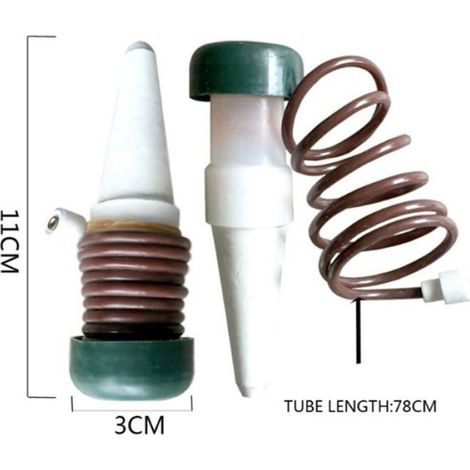 Lot de 10 piquets d'arrosage automatique, céramique, débit réglable, système irrigation racines, plantes intérieur terrasse vacances (1/5)
