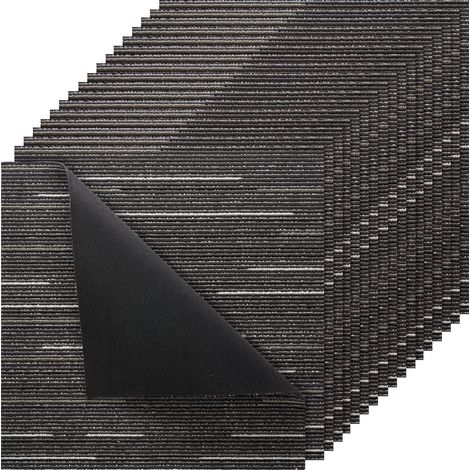 VEVOR Piastrelle per Moquette, 610x610 mm 24 Pezzi, Tappeto Quadrato Modulare, Pavimento Morbido Imbottito per Copertura Senza Cuciture 8,9㎡, per Soggiorno Camera da Letto Ufficio Interno, Grigio