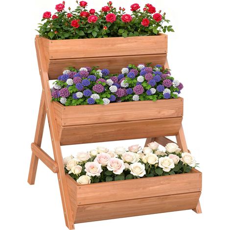 Pot de fleurs / bac à fleurs de jardin de qualité supérieure, conçu pour la culture de plantes, fleurs ou légumes. Fabriqué avec des matériaux résistants aux intempéries, il est idéal pour votre ja... (1/5)