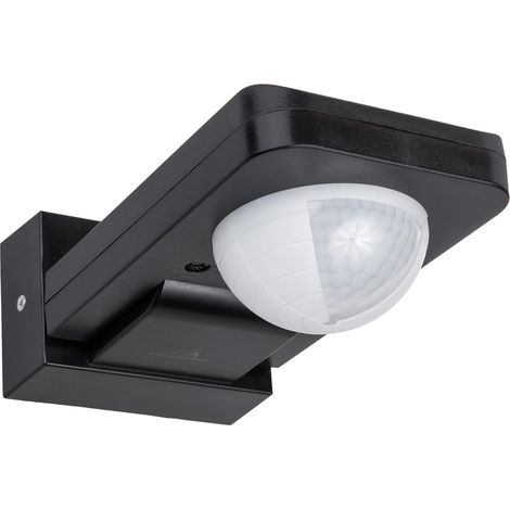 1 capteur de mouvement infrarouge, 360°, portée 20 m, ip65, 2000 w, réglable crépusculaire et minuterie, usage intérieur/extérieur