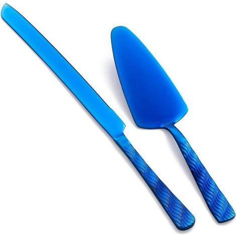 Couteau À Gâteau - Pelle À Gâteau - En Acier Inoxydable 430 - Pour Mariages Et Célébrations - Lot De 2 Pièces (1/5)