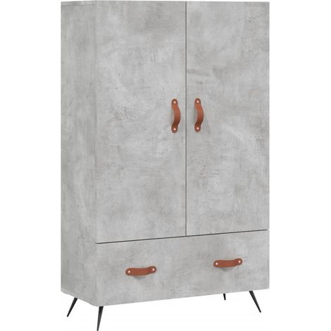 Credenza cassettiera cassettiera mobile contenitore organizer cucina soggiorno soggiorno alto 69,5 x 31 x 115 cm derivati del legno grigio 020034477