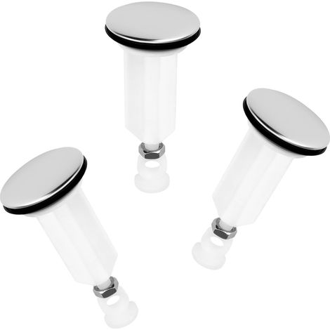 3 Pièces 34,6mm Bouchon Lavabo, Bouchon Evier, Bouchon Lavabo Salle de Bain, Forte Étanchéité, Réglable en Hauteur, pour à la 35mm Plupart des Éviers (1/5)
