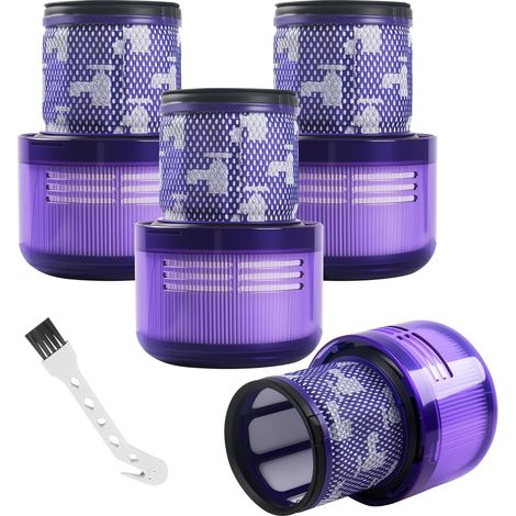 Lot de 4 pour Filtre Dyson V11, Filtre Aspirateur Set pour Dyson V11, V15, SV14, SV17, SV22, Lavables et Réutilisables pour Dyson, Pour Filtre Dyson V11 Absolute, Numéro de Produit 970013-02 (1/5)