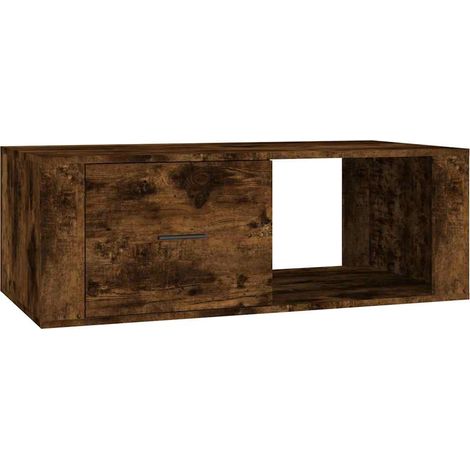 Maison Exclusive - Couchtisch Räuchereiche 100x50,5x35 cm Holzwer (1/5)