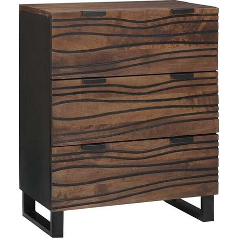 Ensemble Buffet de Salle à Manger 2 Pièces en Bois de Noyer, Meuble Rangement Cuisine 120 x 33 x 75 cm (1/5)
