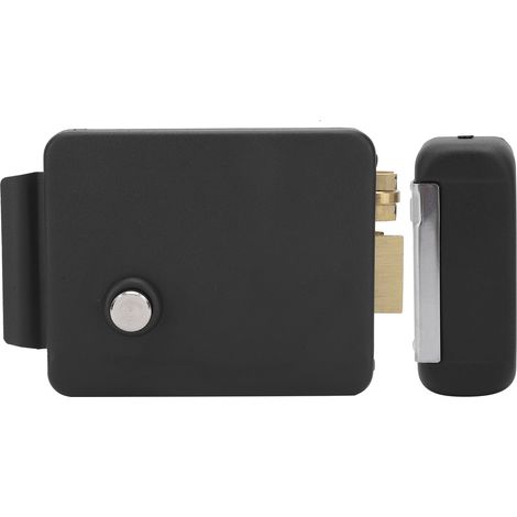 Système de contrôle d'accès intégré avec tige de connexion pour serrure de porte électrique DC12V, ouverture à droite, noir (1/5)