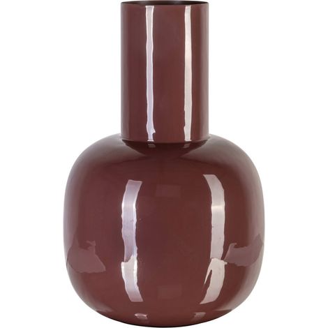 Vase brun sable en fer au fini brillant - brun sable (1/2)