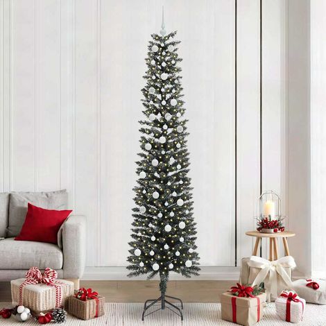Künstlicher Weihnachtsbaum mit 300 LEDs mit Ständer Grün 240 cm
