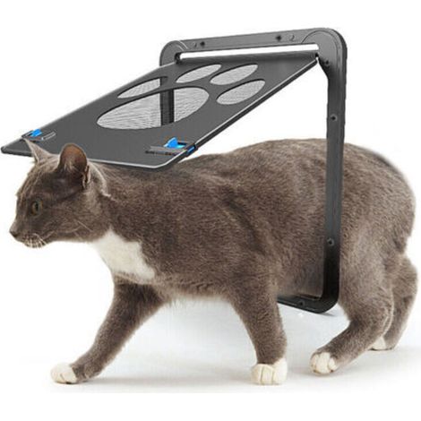 Chatiere pour Moustiquaire Facile à Installer La Liberté de Chat Verrouillable Moustiquaire de Porte pour Petit/Moyen Chat/Chien (1/5)