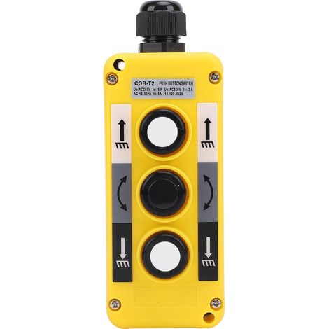 Interrupteur Bouton Poussoir Grue IP68 AC250V Contrôle Levage (1/5)