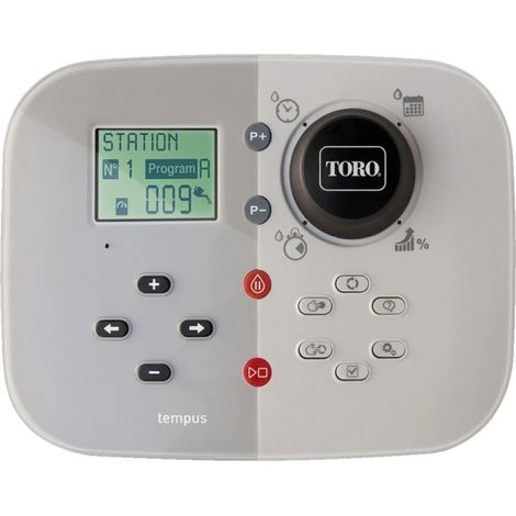 Programador de riego Tempus Toro eléctrico 8 zonas interior Temporizador riego automático (1/5)