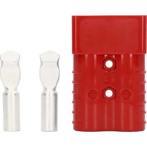 Prise 350A 600V, Kit de Connecteur Rapide de Batterie pour Voiture, Caravane Solaire, Bateau, Chariot élévateur 350 A 600 SH350 Bipolaire à Courant élevé (Rouge) (1/5)