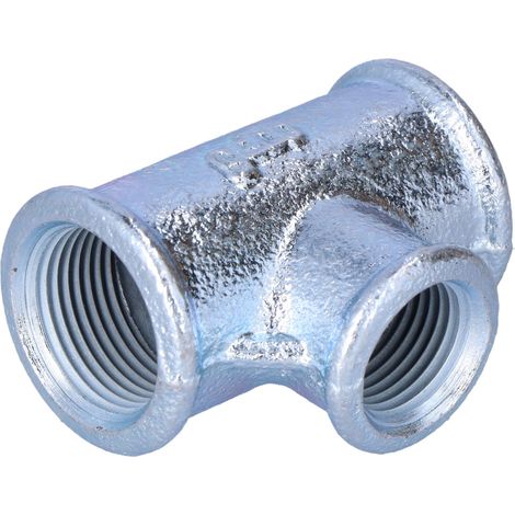 Raccordo a T ridotto 3/4X1/2X3/4" zincato B1, NR25, NR 130R (1/2)