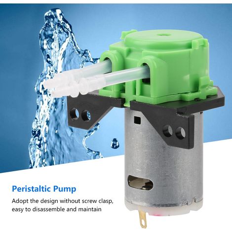 Pompe doseuse DIY à tube péristaltique pour analyse chimique en laboratoire d'aquarium (verte 12 V 24)