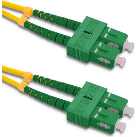 Cavo patch in fibra ottica Qoltec SC/APC - SC/APC Monomodale 9/125 G652D Duplex 2 m (1/3)