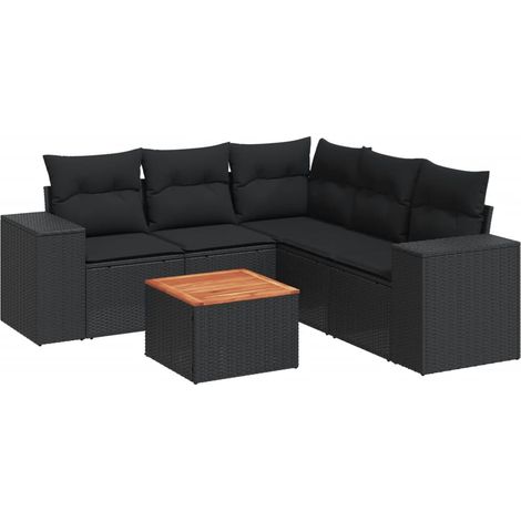 Maison Exclusive - Patio Sofa Set 5 plaza Black (1/5)