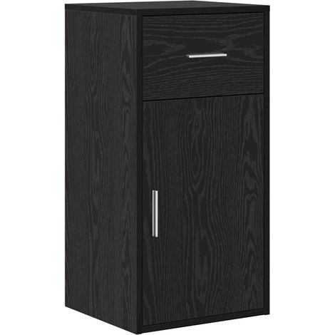 Maison Exclusive - Credenza con cassetto Rovere Nero 38 x 34 x 75 cm
