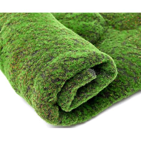 Tapis de Mousse Artificielle, 100 x 100 cm Mousse Plate Simulation de Plantes Vertes, Décoration Miniature pour la Maison, Le Jardin et la Terrasse (1/5)