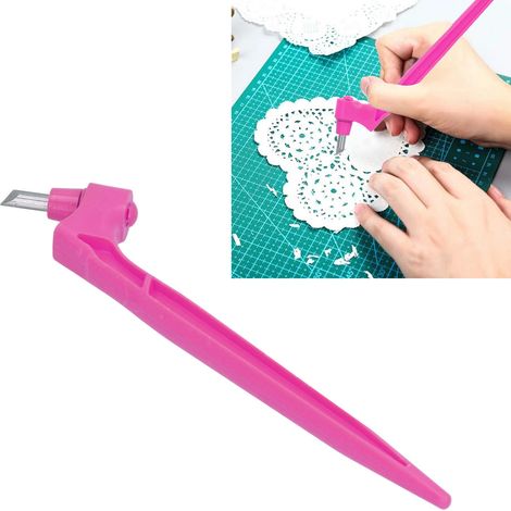 Couteau à découper portatif, stylo de découpe (rose) (1/5)