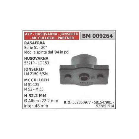 Support moyeu porte lame 5521P LC153 husqvarna tondeuse 009264
