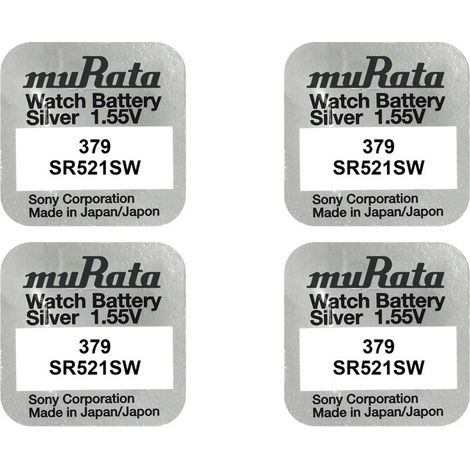 .4 piles Murata 379 SR 521SW.
.