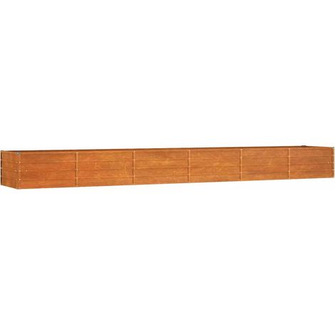 Maison Exclusive - Letto Rialzato da Giardino Ruggine 480x80x45 cm Acciaio Corten