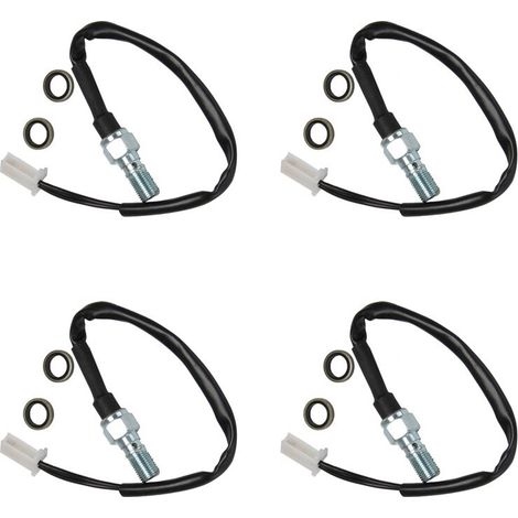 Adecuado para 4 tornillos de interruptor de presión de luz de freno hidráulico de motocicleta, rosca M10 adecuado para ATV, M10 1 mm.