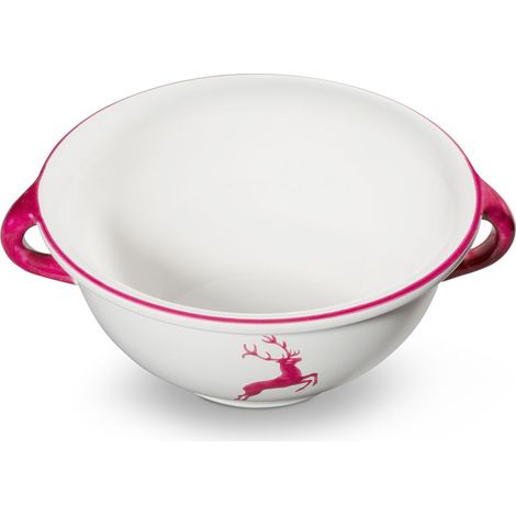 Gmundner Keramik Bordeaux rouge. Cerf, Weitling (Ø 25cm) (1/2)