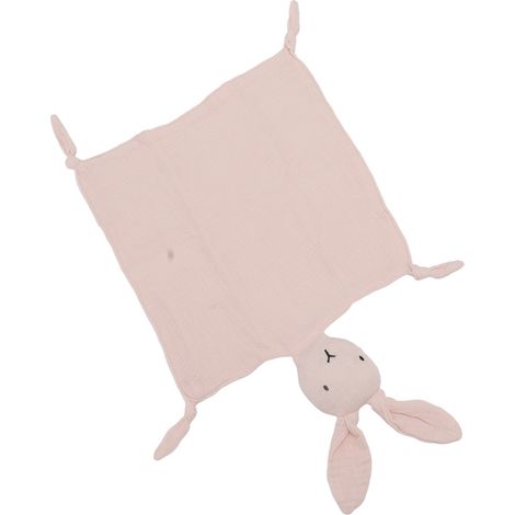 Baby-Kuscheldecke aus weicher Baumwolle, Hasenmotiv, niedliche Baby-Schmusedecke, rosa (1/5)