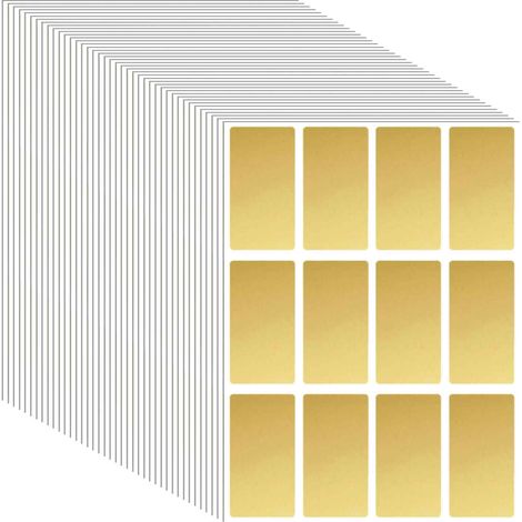 120 Autocollants à gratter dorés, étiquettes carrées 5x2,5 cm, pour cartes de vœux, invitations, loteries, fêtes(Troisième trimestre : septembre) (1/5)