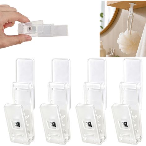 4 clips adhésifs rotatifs pour gants – accroche torchon cuisine (1/5)