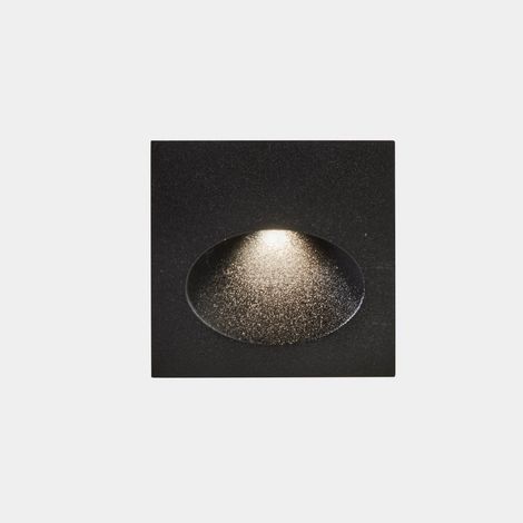 LEDS C4 Bat Square Ovale Applique Murale Encastrée Extérieure LED Carré Urbain Gris IP65 2.2W 2700K