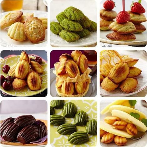 2 Pièces Moule a Madeleine, 20 Cavités Petits Moule Madeleine Silicone Antiadhésifs pour Mousse Chocolat Muffin Pudding(Rouge) (1/4)