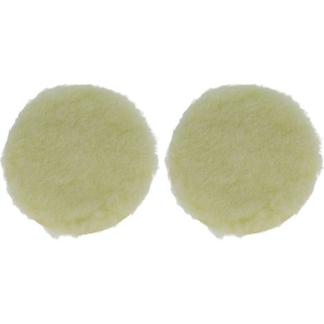 vhbw 2x Polierscheibe, Polierschwamm kompatibel mit Bosch PEX 220 A Exzenter- & Schwingschleifer - 12,5 cm Arbeitsdurchmesser, 16 g, beige