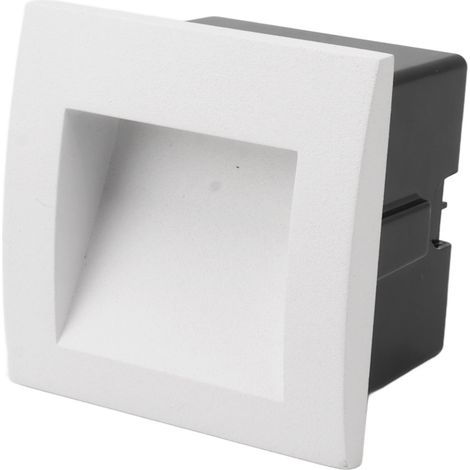 Außentreppenleuchte, wasserdichte LED-Innentreppenleuchte, quadratische Terrassenbeleuchtung, Einbauleuchte, 110 bis 240 V (1/5)