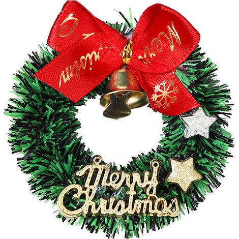 12 mini guirlandes de Noël en plastique, décorations d'arbre artificiel, sans plumes, sans piles, pour Noël, Nouvel An, fête d'hiver (1/4)