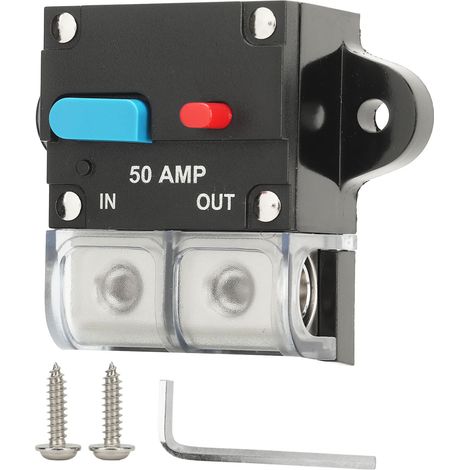 Disjoncteur DC24V avec interrupteur de réinitialisation manuelle, Protection contre les courts-circuits pour voiture, bateau, bateau, camping-car, camping-car, 80A (1/5)