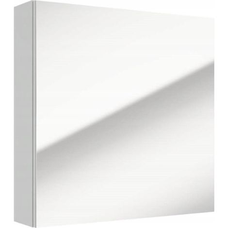 Mobiletto da bagno sospeso Salsa bianco con specchio 60x60x15 cm