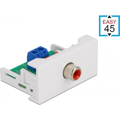 Delock Easy 45 Module RCA puerto hembra 22,5 x 45 mm
