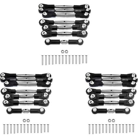 Kit de actualización de 21 piezas de varillas de servo de dirección de acero para coche teledirigido TT-02B 1/10
