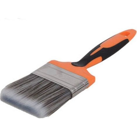 TrAdE Shop Traesio - Pennello Piatto 70 Mm Pennellessa Manico Antiscivolo Per Pitturare Verniciare -