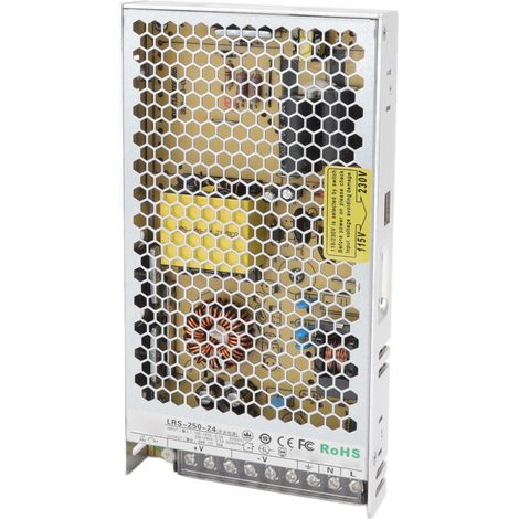 Bloc d'alimentation 24V 250W 10A pour électrovanne, capteur, bande LED, éclairage mural 100‑120V/200‑240V (1/5)